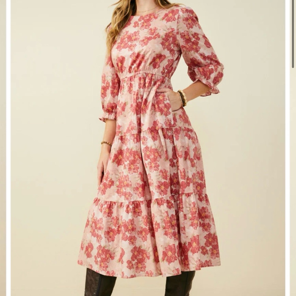 Chic Floral Long Sleeve Dress